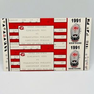 1991 World Champion Cincinnati Reds VS Philadelphia Phillies Riverfront Stadium